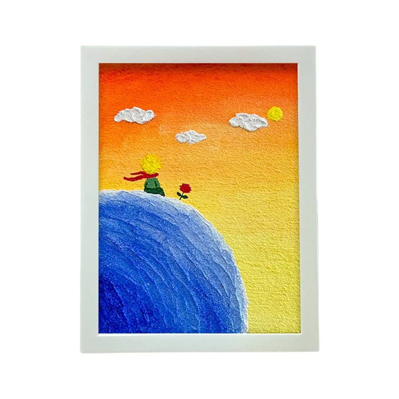 沙滩大海贝壳奶油胶肌理画diy材料包相框砂画儿童石英砂玩具礼物,淘宝优惠券,粉丝福利购,淘宝优惠卷