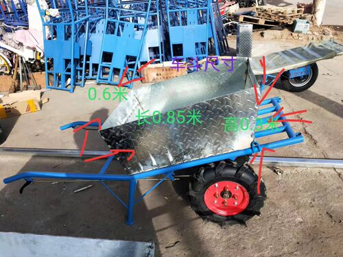 电动鸡公车农用手推爬坡独轮车运肥双轮老虎车汽油小推车工地运沙 - 图2