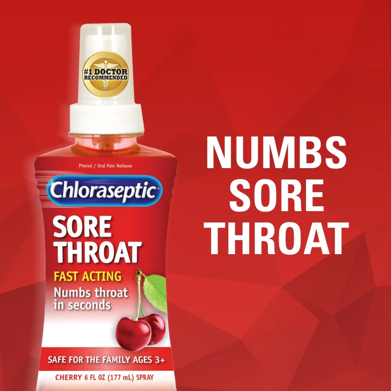 美国直邮Chloraseptic咽喉喷雾嗓子舒缓喉咙疼/痛Sore Throat - 图0