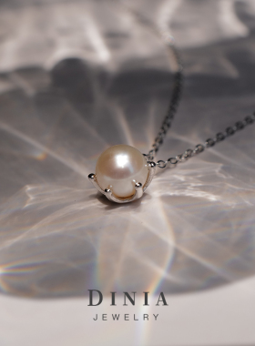 纯银六爪年轻款小众礼物珍珠项链