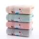 Pure cotton towel absorbs water and does not shed lint for household use