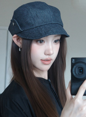 杨超越同款牛仔翻檐渔夫帽显脸小