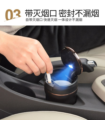 适用于丰田亚洲龙卡罗拉雷凌凯美瑞汉兰达CHR奕泽RAV4车载烟灰缸 - 图2
