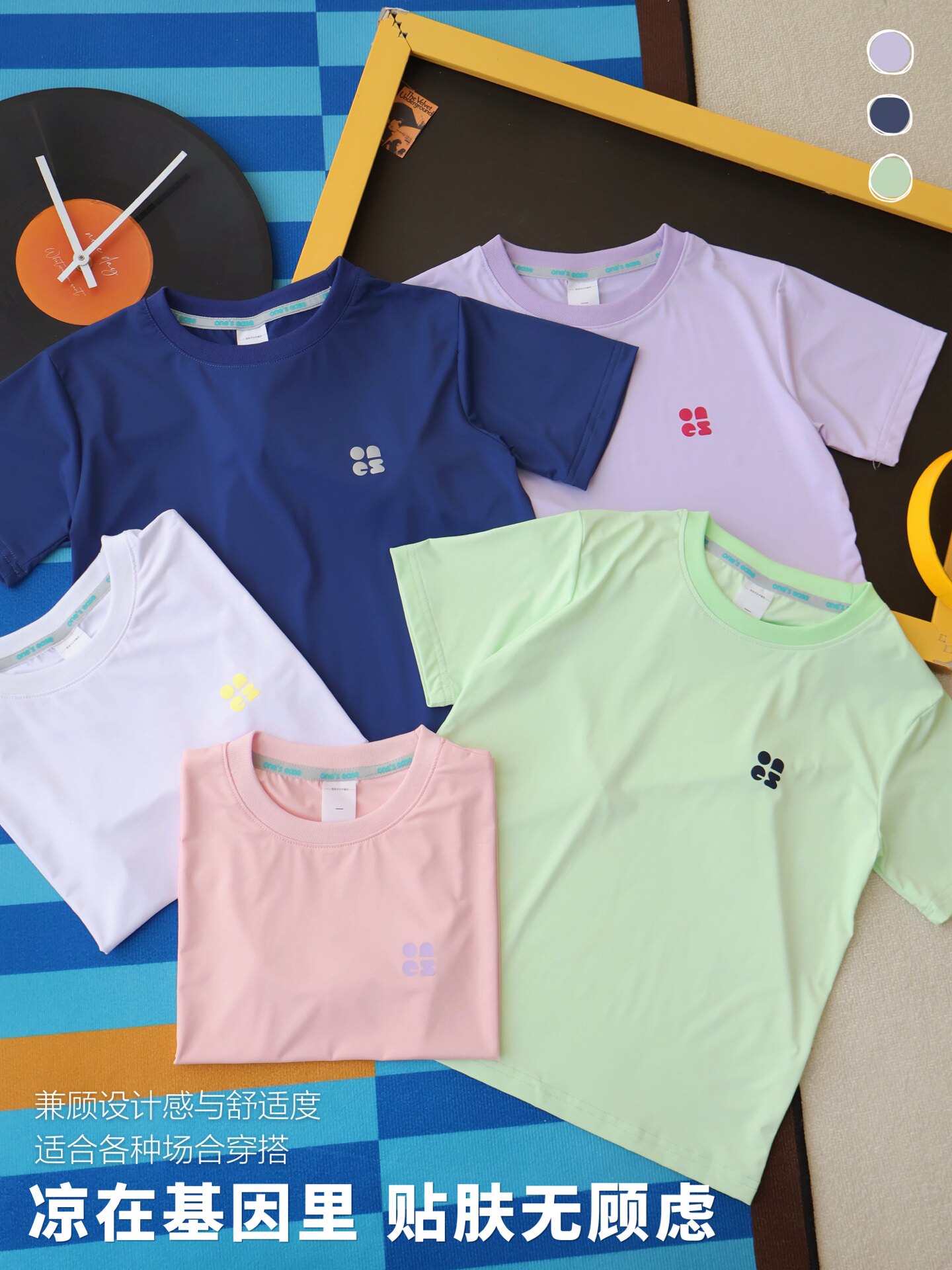 Summer new style short-sleeved quick-drying clothes, sun protection fitness clothes, badminton T-shirt, girls' skirts and pants, outdoor hiking sports suit D