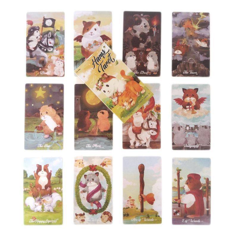 小仓鼠塔罗Hams Tarot 12x7cm英文卡牌游戏 带纸质说明