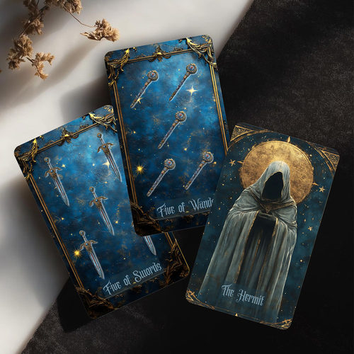 原创 蓝梦塔牌Celestial Tarot 天地盖12X7CM 78张 英文卡牌游戏 - 图3