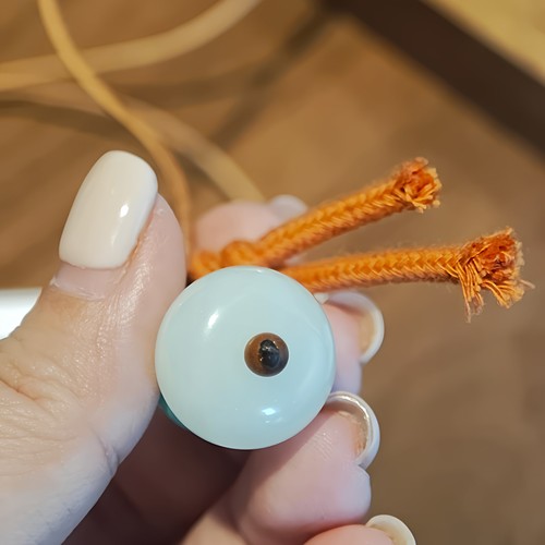 天钺｜许愿塔＊原创设计和田玉于田料平安扣项链毛衣链 - 图1