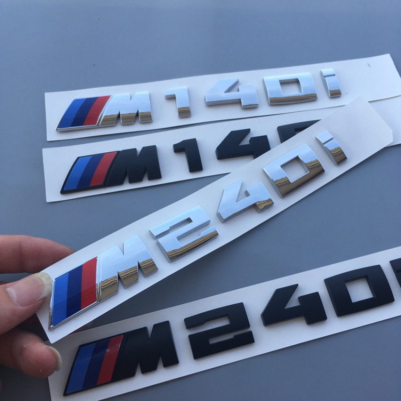 专用宝马m140i m240i车标字标1系2系改装后尾标标志车贴黑色尾门 - 图2