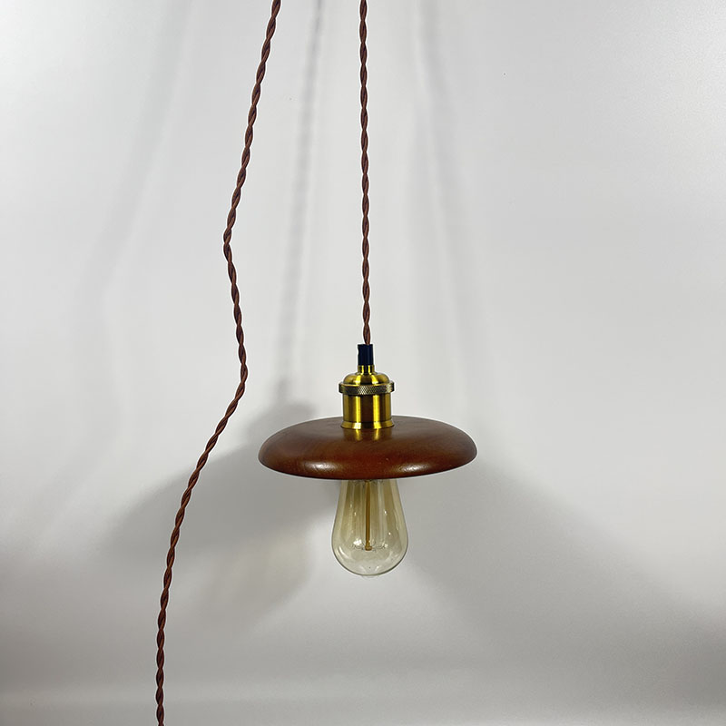 美式复古实木挂灯吊灯店铺装饰民宿卧室服装店吧台床头氛围灯具 - 图0