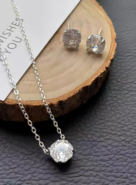 S925纯银赵露思同款baby玫瑰切项链小众设计轻奢时尚百搭锁骨链