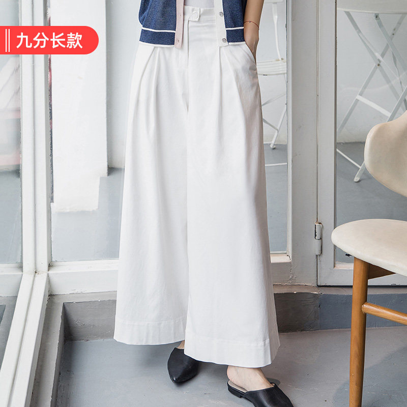 2020春秋新款七分裤高腰宽松休闲裤 歌倍尚休闲裤