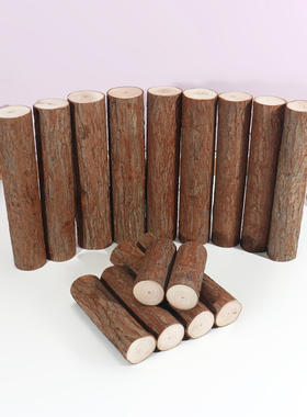 杉木桩原木小摆件壁炉木头装饰