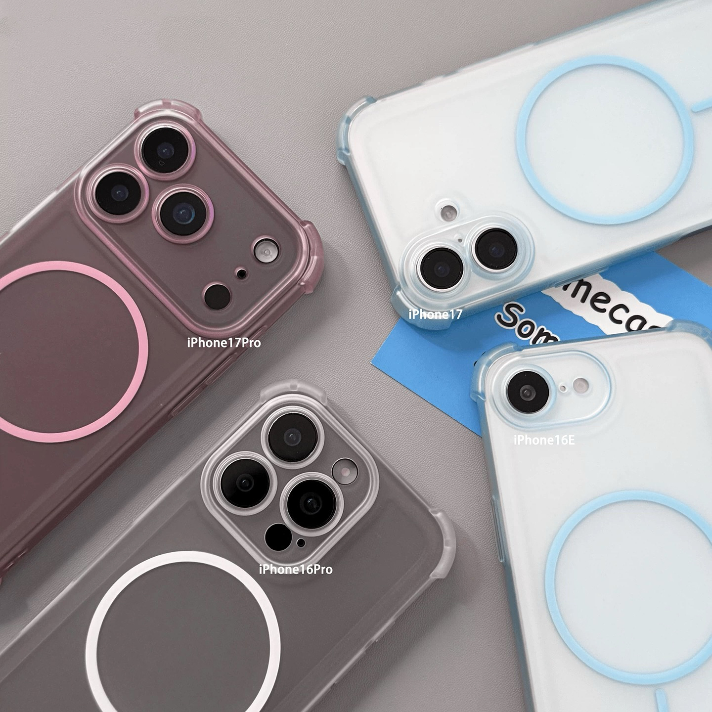 适用17pormax高级感简约马卡龙色磁吸iphone15Pro手机壳苹果16日韩小众14新款13pro磨砂气囊防摔12软硅胶air - 图0