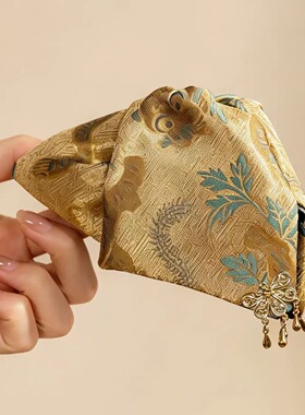 敦煌风金色瑞兽提花抓夹