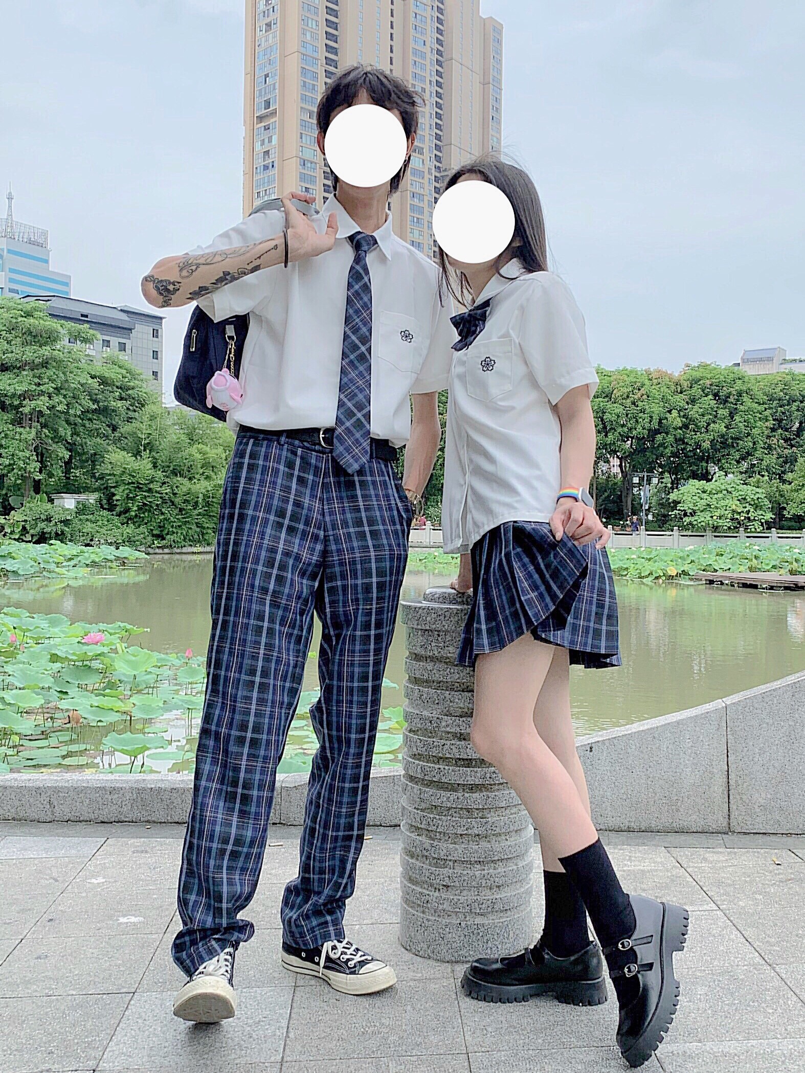 喵丸*原创极光正版JK/DK制服西裤格裤长裤日式校服校供男学生格子