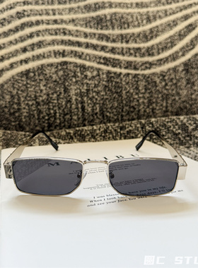 小框复古潮金属太阳镜个性窄框