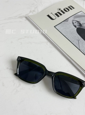 韩版方形复古防紫外线配度数墨镜