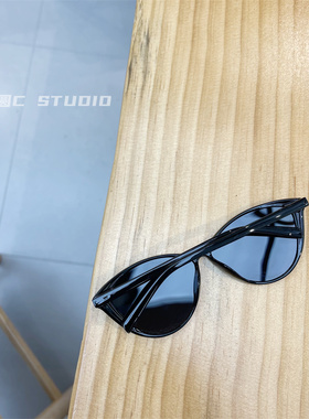 大框猫眼显瘦偏光护目墨镜带度数