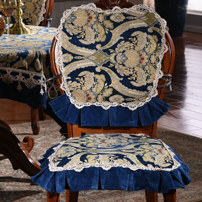 欧式中式餐椅套复古典 雪尼尔餐桌布艺椅坐垫桌旗椅子垫巾桌布罩,淘宝优惠券,粉丝福利购,淘宝优惠卷
