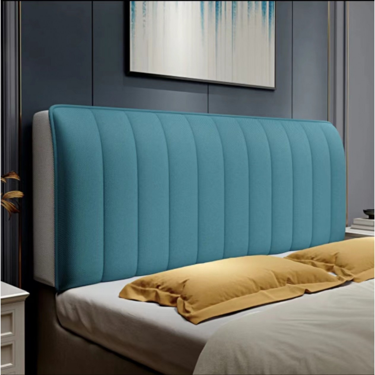 新款床头套科技布床头罩防水防污尘加厚简约现代轻奢全包罩子实木,淘宝优惠券,粉丝福利购,淘宝优惠卷