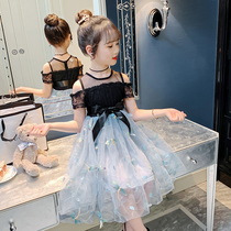 Girls Dress Summer Dress 2022 New Foreign School Children Skirt Summer Korean Version Little Girl Princess Skirt In Big Boy