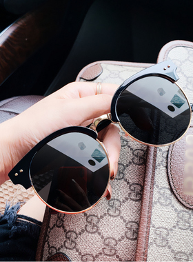 MOLGIRL韩国流行板材偏光太阳镜女大框圆脸墨镜开车墨镜潮眼镜