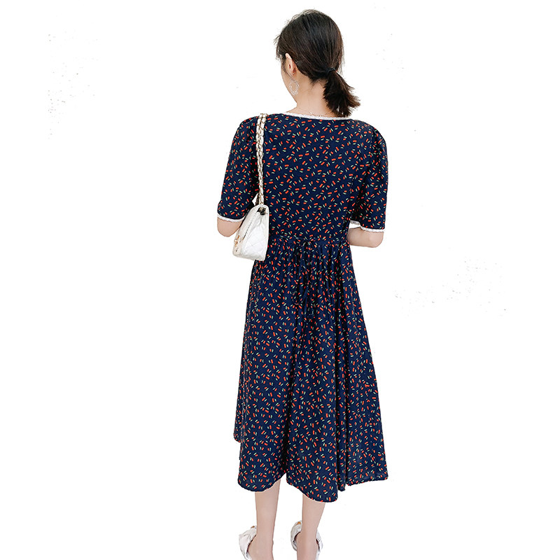 2020新款夏季复古小方领甜美连衣裙 markming连衣裙