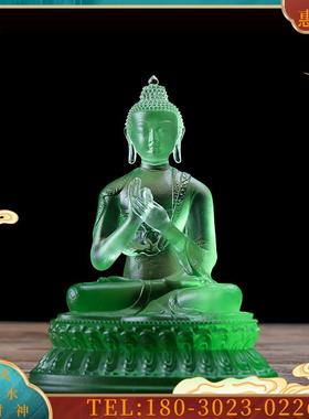 台湾古法琉璃药师佛 密宗药师七佛 东方琉璃光药师佛蓝色【议价】