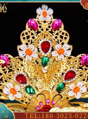 神像佛像头饰配饰王母娘娘黑妈妈小配件精品纯手工花冠