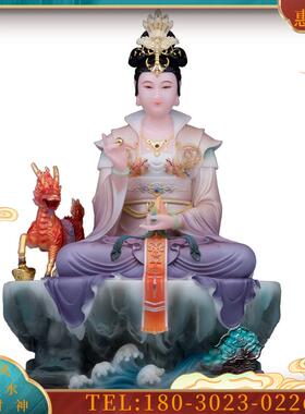 白玉大地之母女娲娘娘创世女神娲皇人首蛇身神像家用摆件