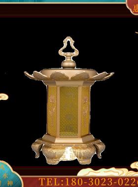 合金太阳能莲花灯摆件水晶灯插电佛灯观音供灯家用长明灯