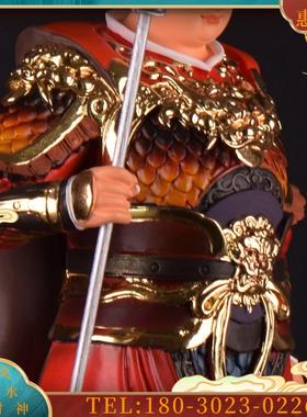 12/16/19英寸汉白玉二郎真君神像杨戬佛像供奉摆件树脂