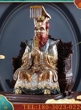 四海龙王神像西海东海龙王像全铜锦雕手工掐丝镶宝龙【议价】