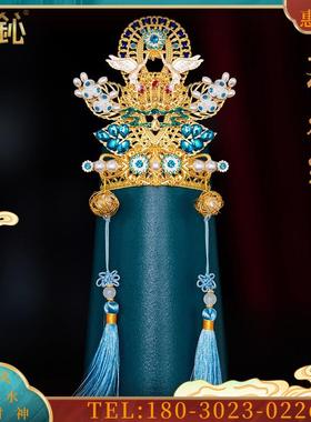 品凤冠神像头饰仙家帽子观音黑妈妈佛像装饰头饰小配件