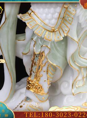 汉白玉伽蓝韦陀神像关公韦陀佛像韦陀天神护法家居摆件