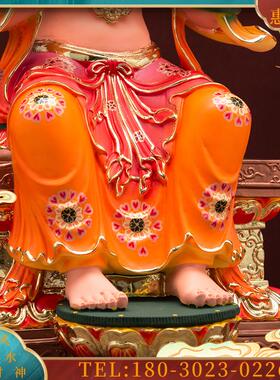 脂天冠弥勒佛像彩绘密宗强巴当下弥勒菩萨神像家用摆件