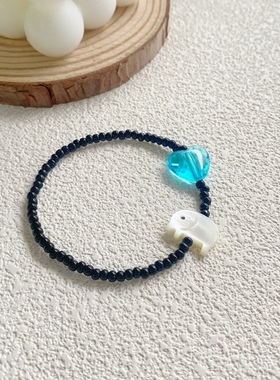 手工爱心串珠串珠同款日韩情侣