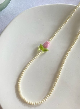 pupu原创手工郁金香串珠ins