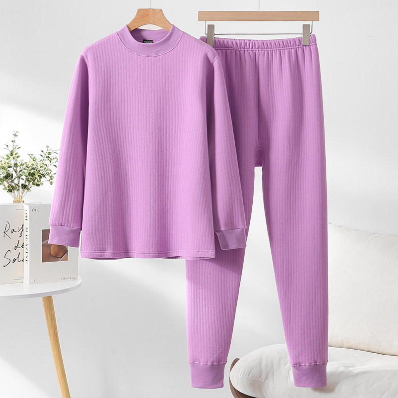 中老年女士薄款三层保暖内衣套装夹棉纯棉厚秋衣秋裤老人薄棉衣裤,淘宝优惠券,粉丝福利购,淘宝优惠卷