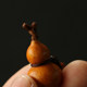Purely hand-carved one-piece antler small gourd pendant