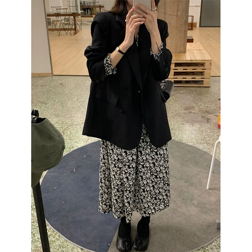 Летнее платье, приталенная длинная юбка для отдыха, свежий милый корсет, городской стиль, в цветочек