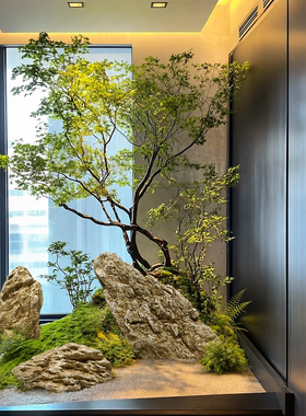 玻璃钢青龙石仿真假山枯山水造景