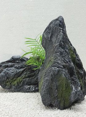 仿真青龙石玻璃钢假山造景摆件