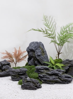 玻璃钢仿真青龙石枯山水假山造景