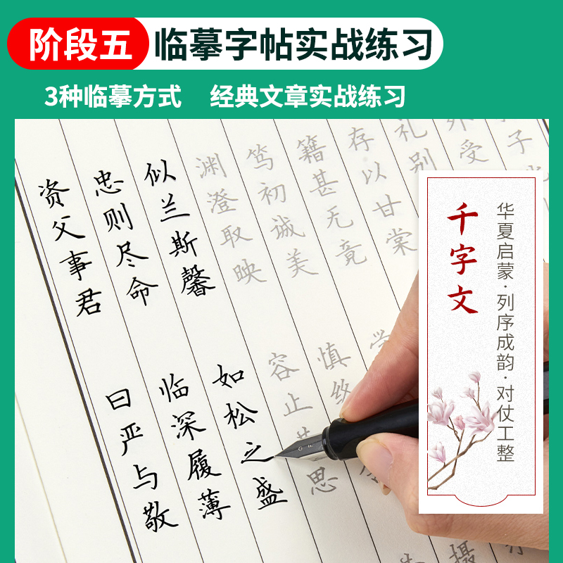 控笔训练字帖学生笔画笔顺练字帖全套练字儿童男临摹楷书入门基础初高中生正楷行楷钢笔小学生女生硬笔书法练字本行草书 - 图3