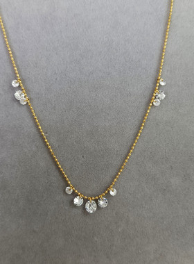 原创设计露珠碎闪小钻女锆石项链