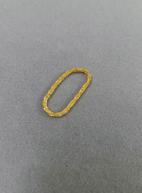 不易掉色~满天星波光闪钛钢镀18K包金波光粼粼软链戒指女关节叠戴