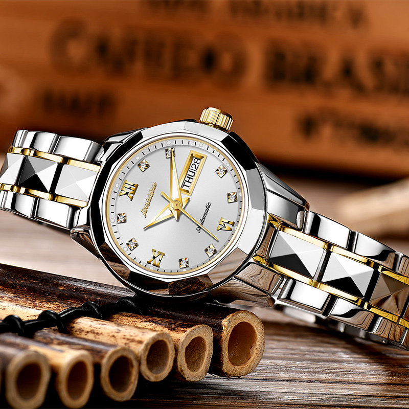 瑞士认证正品钨钢1314情侣机械表 jsdun金仕盾世纪兴科专卖国产腕表