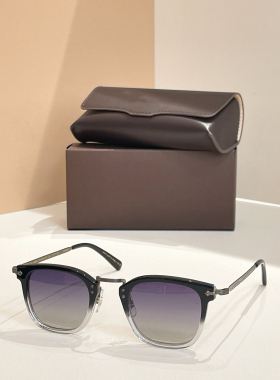 日系OP复古手工纯钛防晒太阳镜