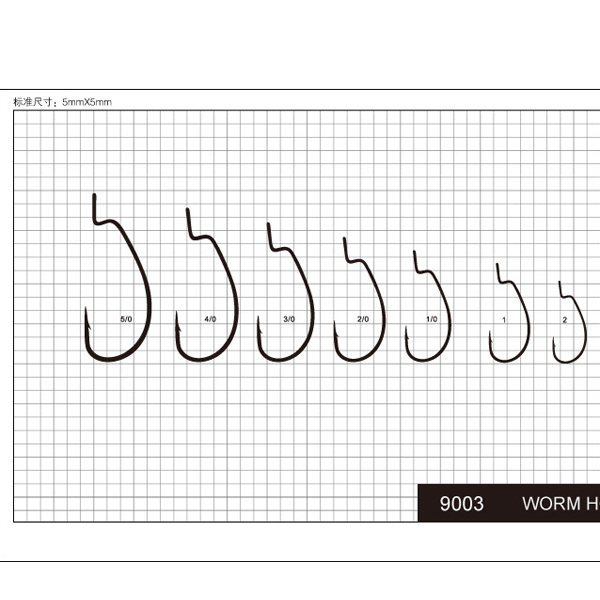 BKK黑金刚 9003CD宽腹曲柄钩软虫钩加强型淡、海水路亚软饵鱼钩-图0